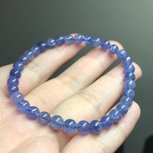 Tanzanite gemstone bead bracelet